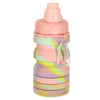 Składany bidon silikonowy 500ml tęczowy BPA FREE z uchwytem