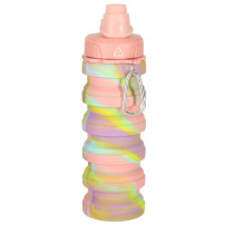 Składany bidon silikonowy 500ml tęczowy BPA FREE z uchwytem