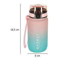 Bidon sportowy z ustnikiem i miarką 600ml BPA free różowo-niebieski