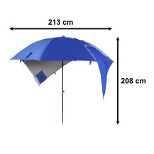 Parasol namiot plażowy ogrodowy składany XXL 213 cm - 2w1