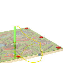 Magnetyczny labirynt planszowy miasto - gra podróżna 3+