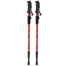 Kijki trekkingowe składane nordic walking 2 szt. - czerwone