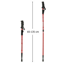 Kijki trekkingowe składane nordic walking 2 szt. - czerwone