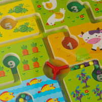 Magnetyczny labirynt planszowy farma - gra podróżna dla dzieci 3+