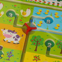 Magnetyczny labirynt planszowy farma - gra podróżna dla dzieci 3+