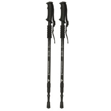Kijki trekkingowe składane aluminiowe 65-135 cm, 2 sztuki czarne