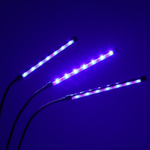 Lampa LED do roślin 3 ramiona, timer, IP54 - panel wzrostu