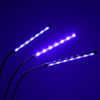 Lampa LED do roślin 3 ramiona, timer, IP54 - panel wzrostu