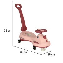 Jeździk grawitacyjny LED swing fix S1 skuter różowy 3+