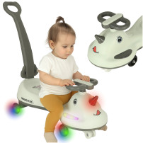 Jeździk grawitacyjny LED swing fix S1 skuter z rączką szary