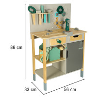 Warsztat drewniany LULILO fikso zestaw majsterkowicza 86 cm
