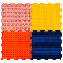 Mata sensoryczna puzzle montessori do masażu stóp, 8 elementów