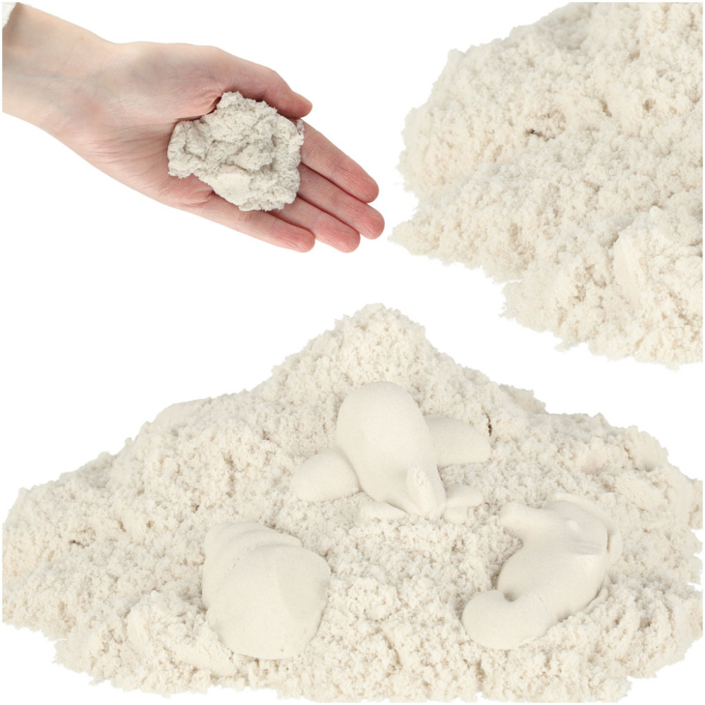 Piasek sensoryczny dla dzieci 1 kg biały - magiczny piasek