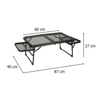 Stolik turystyczny LUARO składany aluminiowy 87x60 cm