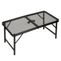 Stolik turystyczny LUARO składany 80x66 cm, aluminium, siatka