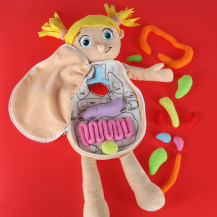 Lalka anatomiczna montessori – nauka budowy ciała dziewczynka