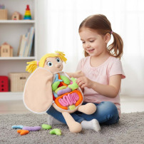 Lalka anatomiczna montessori – nauka budowy ciała dziewczynka