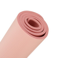 Mata do jogi i fitnessu 185x83 cm, gruba 1,5 cm, różowa z pokrowcem