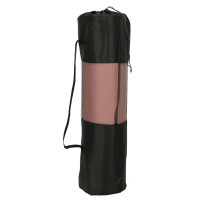 Mata do jogi i fitnessu 185x83 cm, gruba 1,5 cm, różowa z pokrowcem