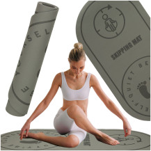 Mata fitness do jogi wygłuszająca antypoślizgowa 125x61,5x0,6 cm szara