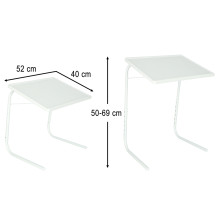 Stolik pod laptopa składany regulowany 50-69 cm biały