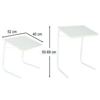 Stolik pod laptopa składany regulowany 50-69 cm biały