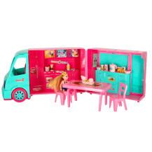 Kamper food truck dla lalek zestaw 21 el. - zabawka 3+