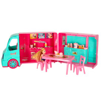 Kamper food truck dla lalek zestaw 21 el. - zabawka 3+