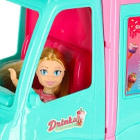 Kamper food truck dla lalek zestaw 21 el. - zabawka 3+