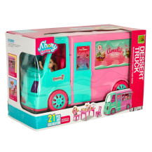 Kamper food truck dla lalek zestaw 21 el. - zabawka 3+