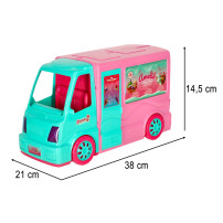 Kamper food truck dla lalek zestaw 21 el. - zabawka 3+