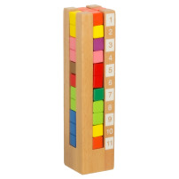 Klocki drewniane montessori układanka edukacyjna dla dzieci 3+