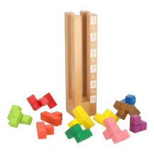 Klocki drewniane montessori układanka edukacyjna dla dzieci 3+