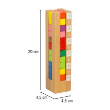 Klocki drewniane montessori układanka edukacyjna dla dzieci 3+