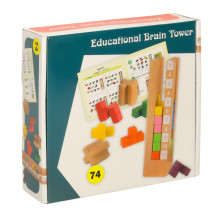 Klocki drewniane montessori układanka edukacyjna dla dzieci 3+