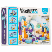 Klocki magnetyczne tor wyścigowy z autkiem 87 elementów