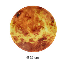Zegar ścienny mars z wyświetlaczem LED 32 cm pomarańczowy