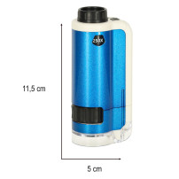 Mikroskop kieszonkowy dla dzieci LED 100x 250x - zabawka STEM