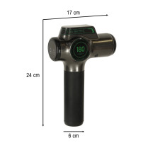 Pistolet do masażu 8w1 z wyświetlaczem LED - masażer pleców i ciała