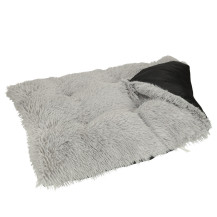 Legowisko pluszowe shaggy dla psa i kota 115x80 cm, szare