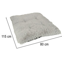 Legowisko pluszowe shaggy dla psa i kota 115x80 cm, szare