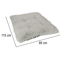 Legowisko pluszowe shaggy dla psa i kota 115x80 cm, szare