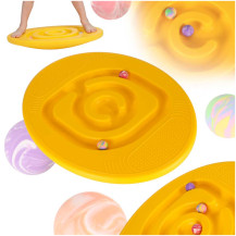 Równoważnia deska balansowa z labiryntem dla dzieci żółta