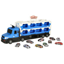 TIR laweta transporter XXL z torem wyścigowym i 10 autami