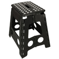 Stołek taboret składany antypoślizgowy 39,5 cm czarny