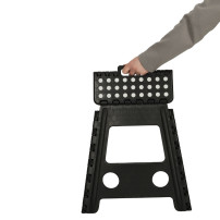 Stołek taboret składany antypoślizgowy 39,5 cm czarny