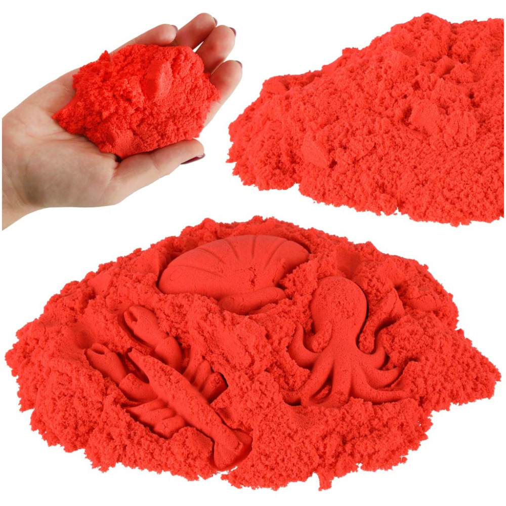Piasek sensoryczny dla dzieci 1 kg czerwony - magiczny piasek
