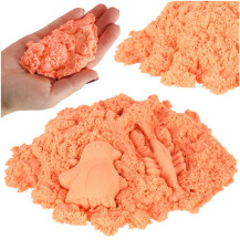 Piasek sensoryczny dla dzieci 1 kg pomarańczowy - woreczek