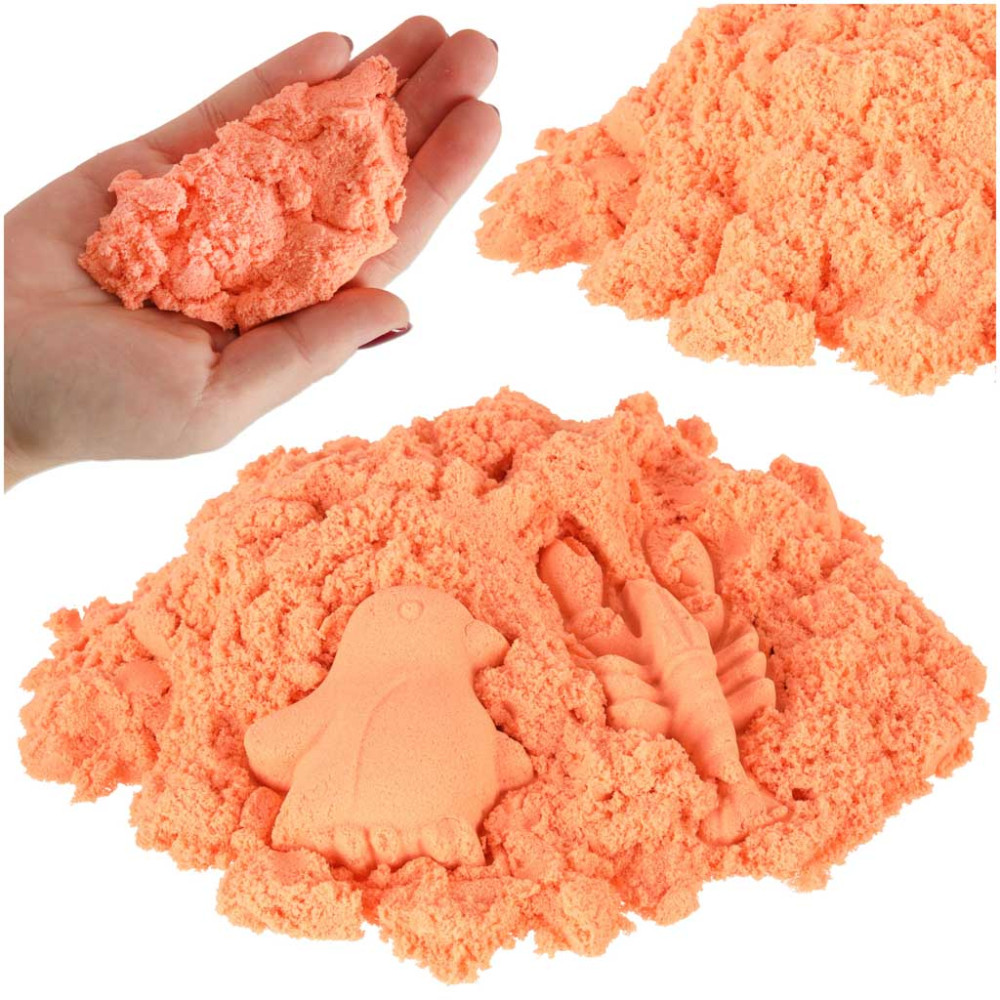 Piasek sensoryczny dla dzieci 1 kg pomarańczowy - woreczek