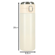 Kubek termiczny z ustnikiem i wyświetlaczem LED 350ml beżowy
